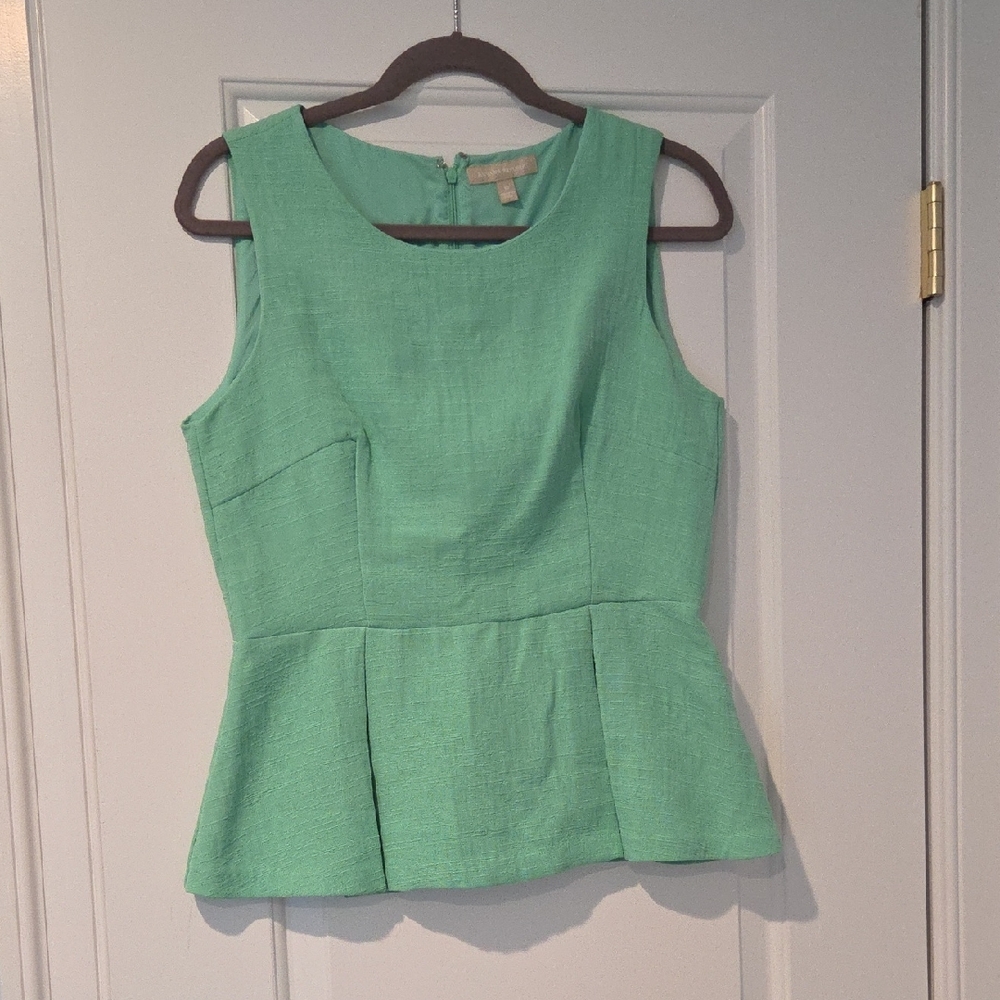 Banana Republic Mint Green Peplum Blouse